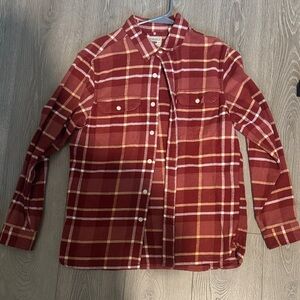 Levi's Red and Yellow Plaid Button Down Shirt